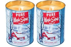 Seracon Handcrafted Maple Syrup Tin Candle, Authentic Maple Scent with Natural Soy Wax & Lead-Free (Cotton Wick, 2 Pack)