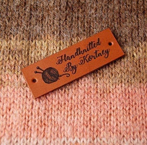 Download Amazon.com: Leather tags, custom clothing labels, leather labels, personalized knitting tags ...