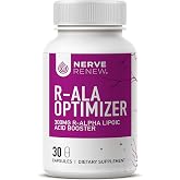 NERVE RENEW Optimizer - Nerve Support Supplement - 30 Capsules - 300 mg Stabilized R-Alpha Lipoic Acid per Capsule - Fast Absorption - Safe and All Natural