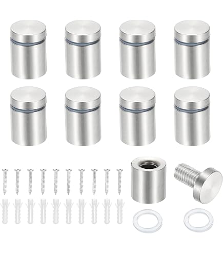 Yauhar 20 Sets Silver Stainless Steel Standoff Screws, 3/4 x 1-1/5 Metal Advertising Glass Standoff Mount Nail Wall Sign Mounting Hardware for Hanging Acrylic Picture Frame (19 x 30mm Yauhar 20 Sets Silver Stainless Steel Standoff Screws, 3/4 x 1-1/5 Metal Advertising Glass Standoff Mount Nail Wall Sign Mounting Hardware for Hanging Acrylic Picture Frame (19 x 30mm