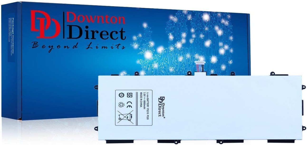 Downton Direct 6800mAh Battery for SAMSUNG Galaxy Tab 3 10.1, GT-P5200, GT-P5210, T4500E, P5200 P5210. [3.8V 6800mAh, 1 Year Warranty]