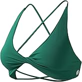 AUROLA Venus Women Sports Bras Backless Strappy Workout Bra, Low Support Removable Padded Gym Bras