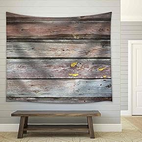 Wood Wall Texture for Background Usage - Fabric Wall Tapestry Home Decor - 51x60 inches