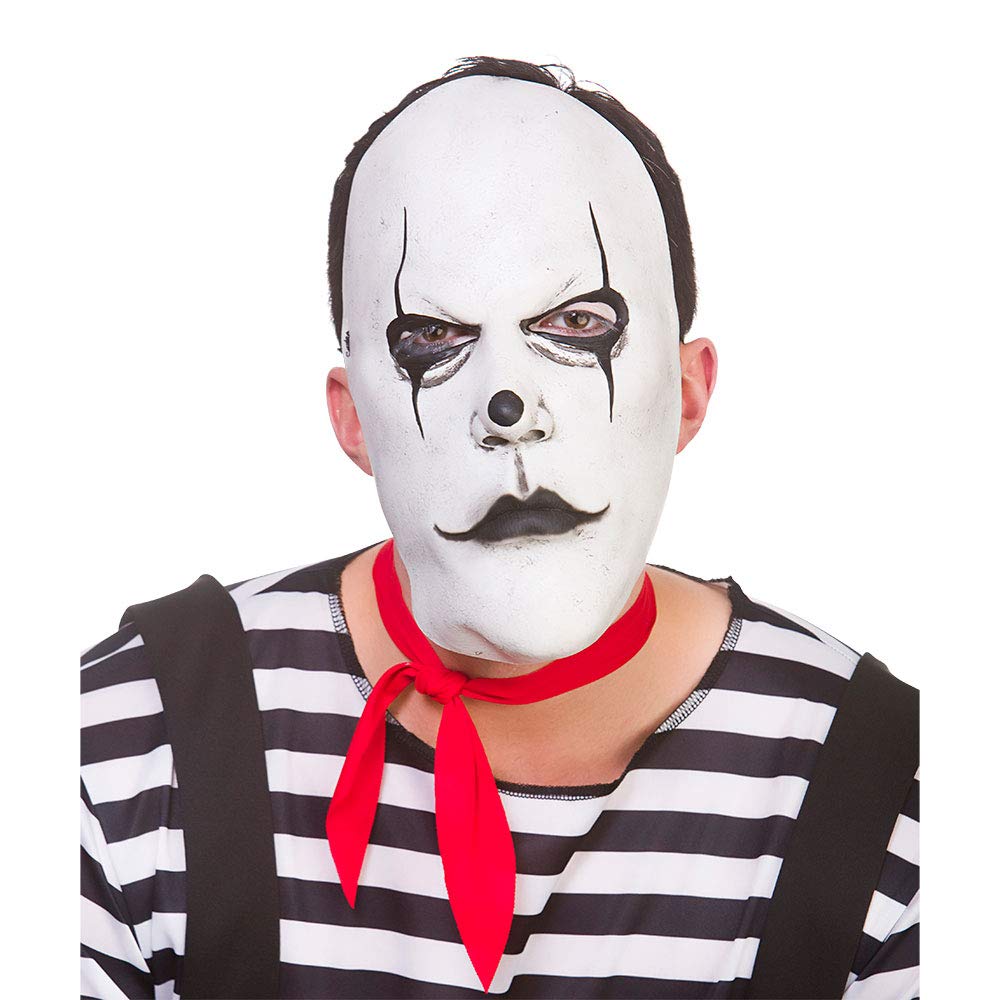 Wicked Costumes Adult Unisex Freaky Mime Artist Latex Mask Fancy Dress Accessory