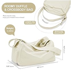 Small Gym Bag with Shoe Compartment, Workout Sport