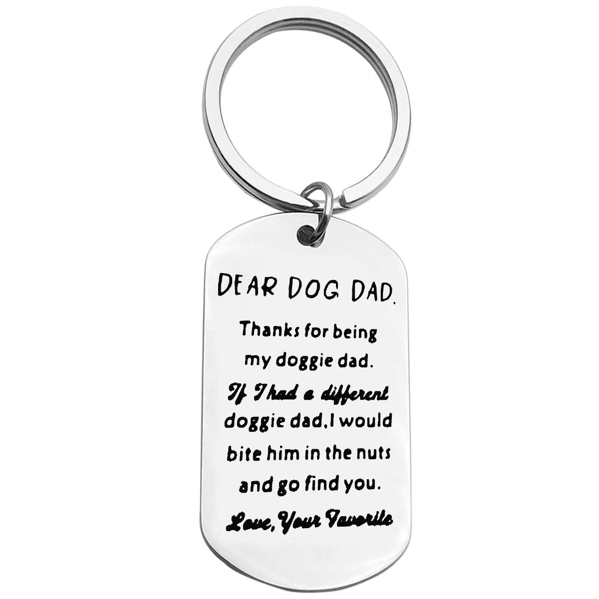 Huwujiu Dog Dad Gifts Keyring Christmas Birthday Gifts Dog Lovers Gifts Funny Dog Owner Gifts for Dog Dad Fathers Day Gift Dog Daddy Gifts for Men