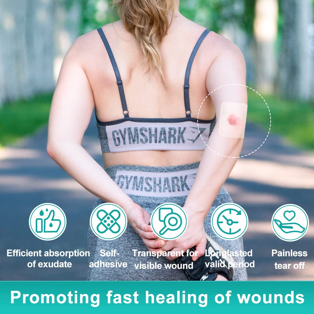 Dimora Hydrocolloid Wound Dressing, 10 Pcs Ultra Thin 4