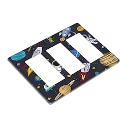 Wpshijia Rocket Planets Astronaut Blue Decorative