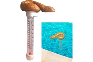 SWASEADA Floating Swimming Pool Thermometer, Funny Pools Thermometer, P-O-O-P Shape Prank Water Thermometers, Large Size Easy Read for Water Temperature with String, for Pools, Spa, Hot Tubs, Aquariums
