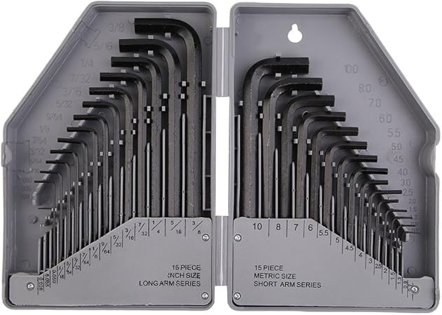 30 Pieces Cles A Six Pans Creux Jeu De Cles Coudees Metrique Cle Allen A Tete Spherique Six Pans Angle Cle Cle Cle Allen Hexagonale Noix Amazon Fr Bricolage