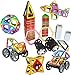 DreambuilderToy 120 PCS Creative Magnetic Building Blocks Set, Magnetic Tiles STEM Preschool Educational Construction Kit(120 PC Set)