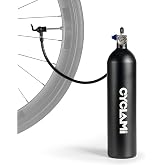 CYCLAMI Tubeless Tire Inflator 1.3L with Pressure Gauge - Aluminum Alloy Tubeless Bike Pump Max 200PSI - Tubeless Booster Compatible with Presta/Schrader Valves for Road, Mountain E-Bike