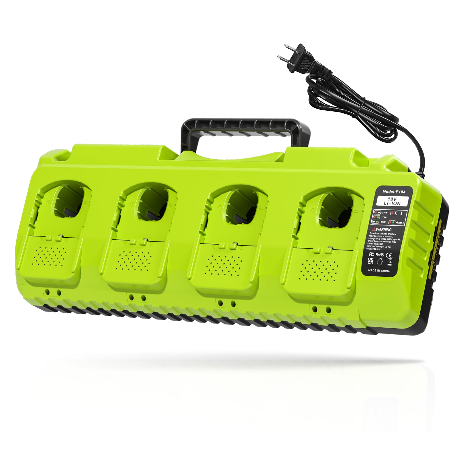 Photo 1 of Replace Ryobi 18V Battery Charger,4-Port Multi Battery Charging Station with Dual USB,Compatible with Ryobi 12V-18V One+ Lithium Batteries P102 P103 P107 P108 P109 P189 P197 P103 P105 PBP002 PBP005