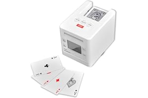KCARS Automatic Card Dealer and Shuffle 2 in 1 Machine, Dealer The Cards in a 360 Rotation，4000mah Battery Life Suitable for UNO, Blackjack, Texas Hold'em Supports up to 12 Players