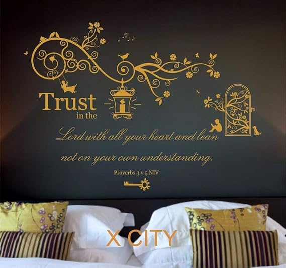 weiaikeke Proverbios 3 v 5 Biblia Cita Versículo Cristiano Etiqueta de