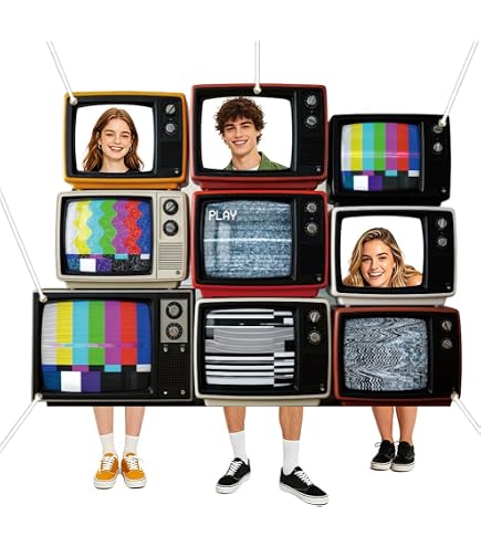 Amazon.com : CHNYWORK 8x6ft Retro TV Backdrop Wooden Television