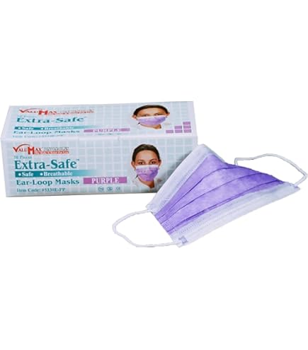 ValuMax Extra-Safe-Sensitive Face Masks - Sky Blue Disposable 50-Pack