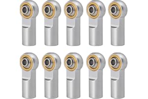 QUE-T 10pcs Metal Link Rod End M4 Ball Joint Head for RC Crawler Car (Silver)