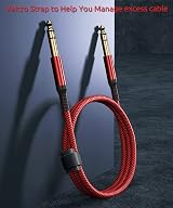 RUXELY 6.35mm TRS Instrument Cable 3M 2-Pack Straight 1/4 Inch Jack view 6