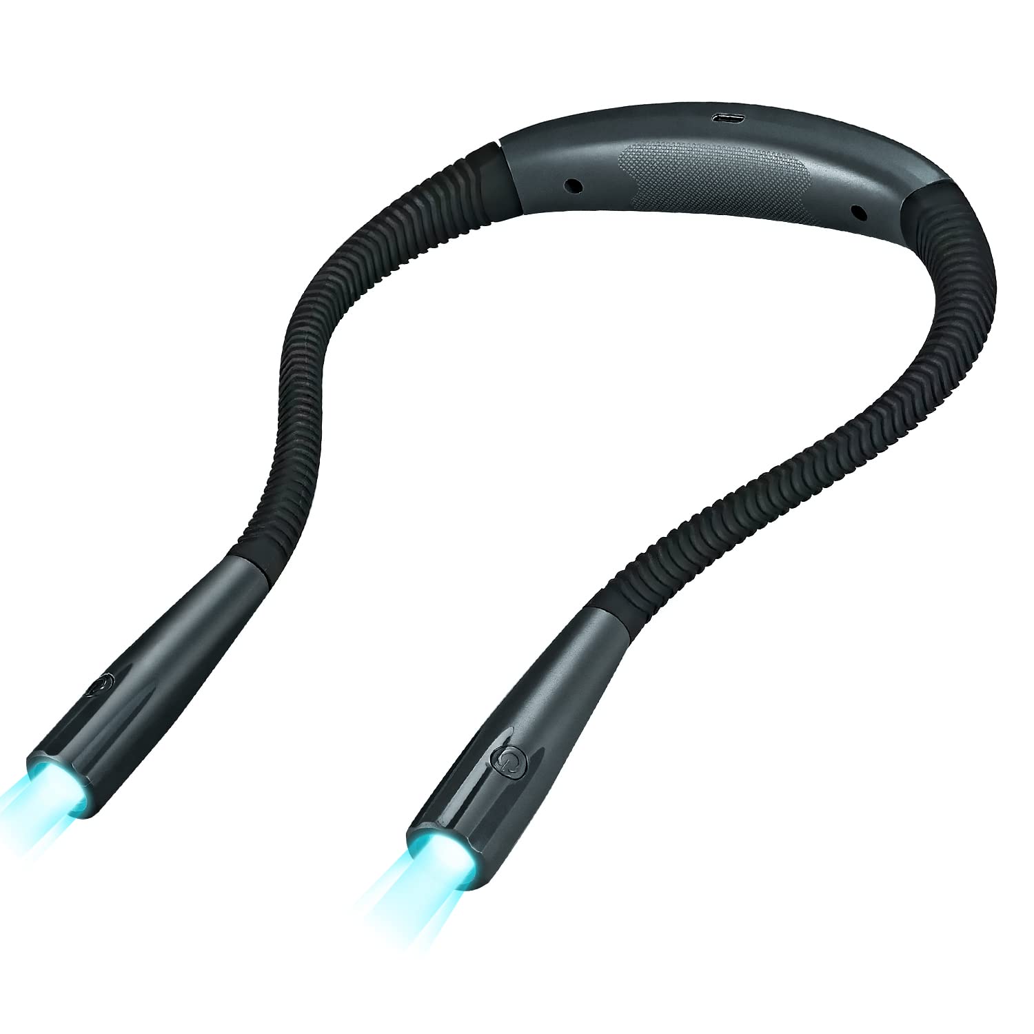 OriFiil Rechargeable LED Book Light, Neck Reading Light Lamp for Knitting, Craft, Crochet, 3 Color Temperatures and 9 Brightness Adjustable for Books in Bed at Night, Flexible Arms (Grey)