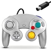 FIOTOK Gamecube Controller,Wired Controller for Wii &amp; Gamecube (Sliver)