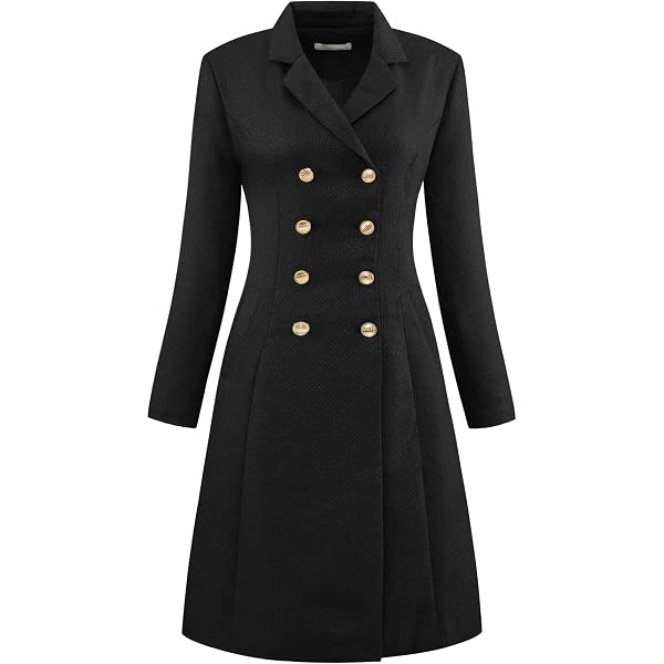 Women's Elegant Tailored Blazer Midi Dress, Womens Single Breasted Midi  Dresses, Fashion Single Breasted Dresses (Black,X-Small) at Amazon Women's  Clothing store