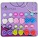 Color 8mm Faux Pearl and Rose Flower Magnetic Stud Earrings for Teen Girls Kids Womens