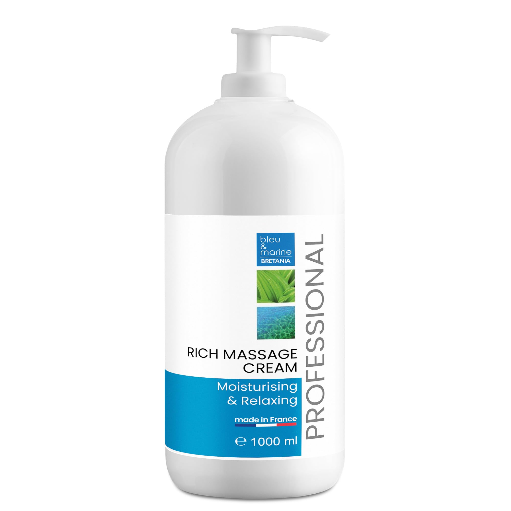 Professional Massage Vitamin E Moisturizing Cream 1000 ml - 35.19 fL.oz Unscented Massage Lotion Relax Sore Muscles & Repair Dry Skin, Lightweight, Non-Greasy