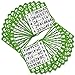 100-pack Green Reusable Bingo Cards with Unique Numbers for 100 Players - Family Bingo Game Accessories - Use with Clear Chips