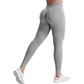YEOREO Liz Scrunch Workout Leggings for Women High Waisted Butt Lifting V Back Waist Seamless Gym Yoga Leggings