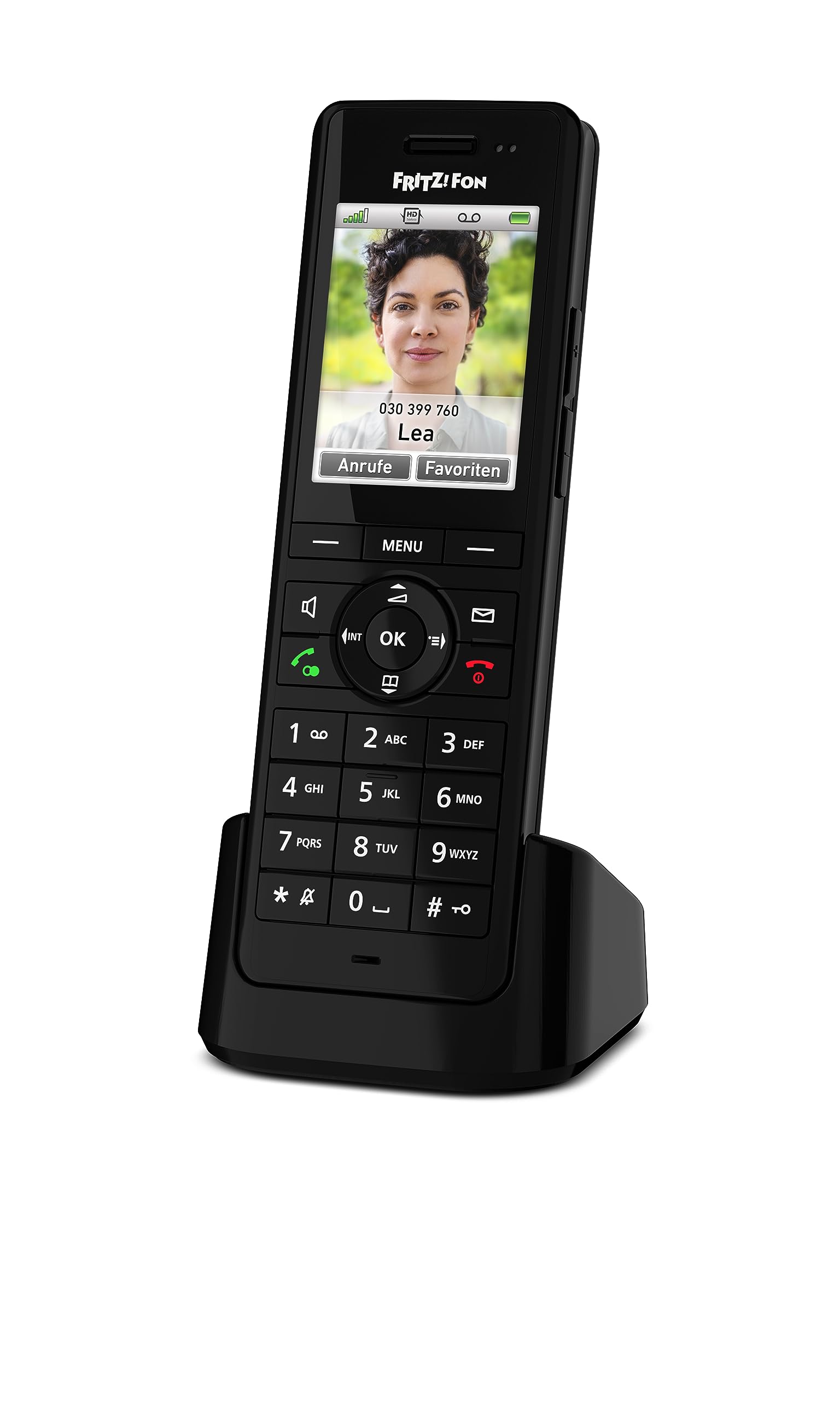 FRITZ!Fon X6 Black DECT-Komforttelefon (hochwertiges Farbdisplay, HD-Telefonie, Full-Duplex-Freisprechen, Steuerung FRITZ!Box-Funktionen), schwarz, deutschsprachige Version 3