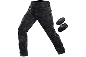 H World Shopping Military Army Tactical Airsoft Paintball Shooting Pants Combat Men Pants with Knee Pads MCBK