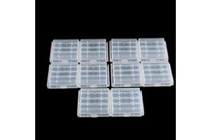 Yoidesu 10 Pcs Battery Case Multifunctional Transparent Hard Plastic Case Holder Storage Box for AA AAA Battery