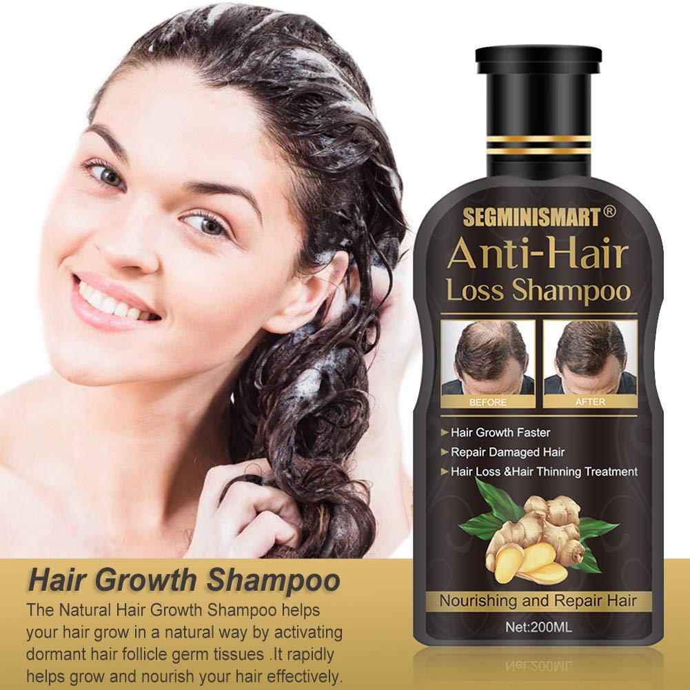 Hair Growth Shampoo,Anti-Hair Loss Shampoo,Hair Loss shampoo,Ginger Hair Care Shampoo Helps Stop Hair Loss,Promotes Thicker,Fuller and Faster Growing Hair for Men & Women: Beauty