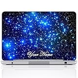 Meffort Inc Personalized Laptop Notebook Notebook Skin Sticker Cover Art Decal, Customize Your Name (15.6 Inch, Galaxy Stars)