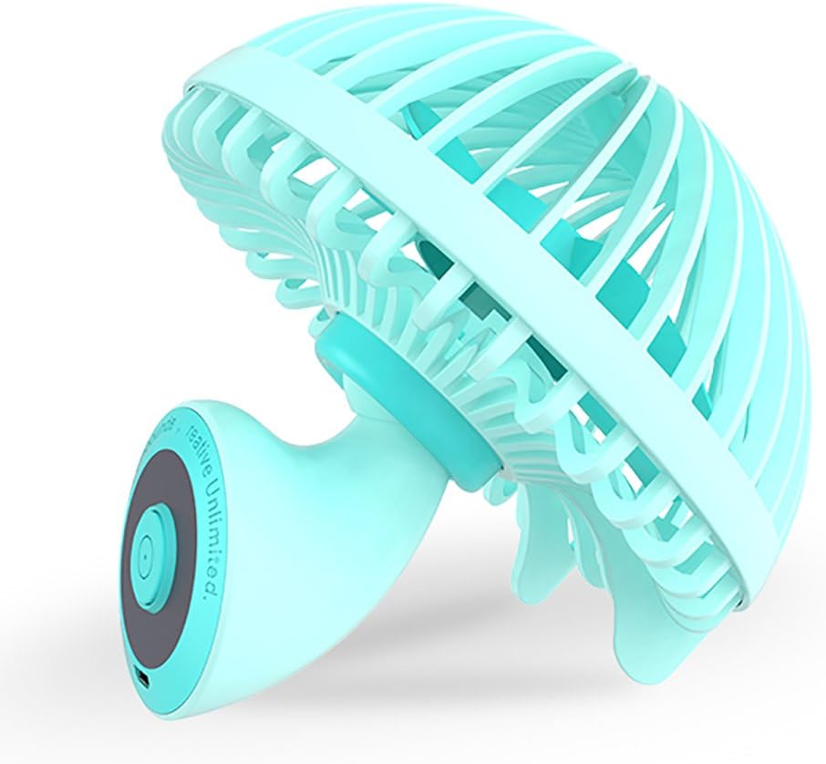 YKHENGTU Strong Wind 5.5 Inch USB Desk Fan,Quiet Personal Portable Innovative Design Table Desktop Fan,Blue
