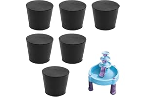 6pcs Water Table Plug Replacement Compatible with Step 2, Solid Rubber Stoppers Tapered Water Table Drain Plug for Test Tubes