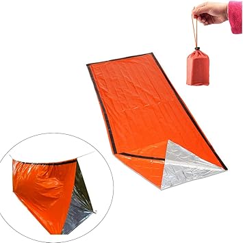 Amazon Yhk サバイバルシート 緊急テント 緊急シェルター用 寝袋 保温シート 防寒 アウトドア ヒートシート 简易テント 封筒型 防寝袋 軽量 携帯便利 避難用 キャンプ ハイキング 登山 収納袋付き Yhk ビバークザック シート