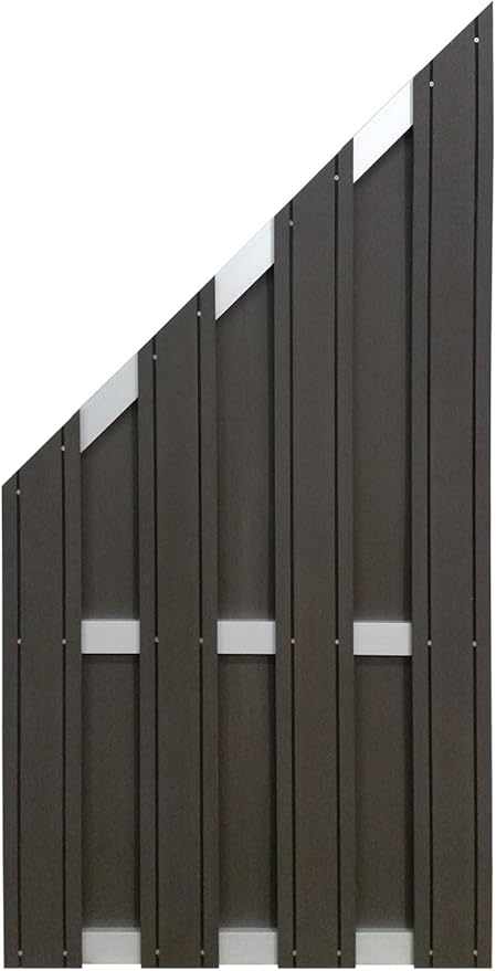 Amazon De Everfloor Garten Zaun Sichtschutz Zaune Wpc Mit Alu Streben 90 X 180 90 Cm