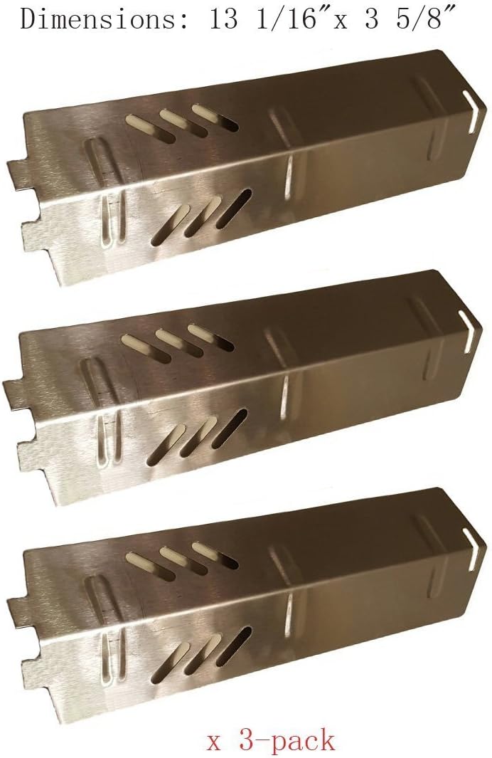 Set of Porcelain Steel Wire Cooking Grid Replacement and Three Heat Plates for Gas Grill Model Backyard Grill BY13-101-001-11 : Garden & Outdoor