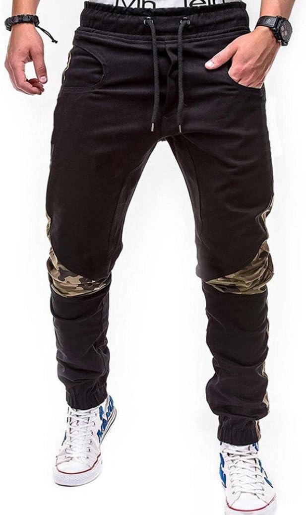Men Athletic Gym Fitness Sweatpants Joggers Pants with Cargo Pockets