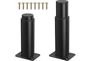 IRONDIY 5"-9" Metal Adjustable Furniture Legs,Adjustable Height Replacement Legs for Table/Bed/Furniture/Cabinet/Couch,Heavy Duty Bed Center Frame Support Leg,Legs for Furniture,Set of 2