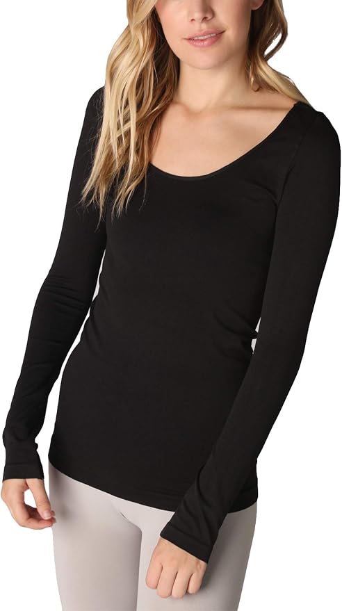 Nikibiki Women's Seamless Cap Sleeve Top - Scoop Neck, Ultra Soft (One Size Fits Most In Ivory)