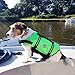 VIVAGLORY Rip Stop Dog Life Vest, Swimming Vest with Handle, Buoyancy for Doggy Puppy, Dog Life Jacket for Swimming & Boating, S, Bright Green