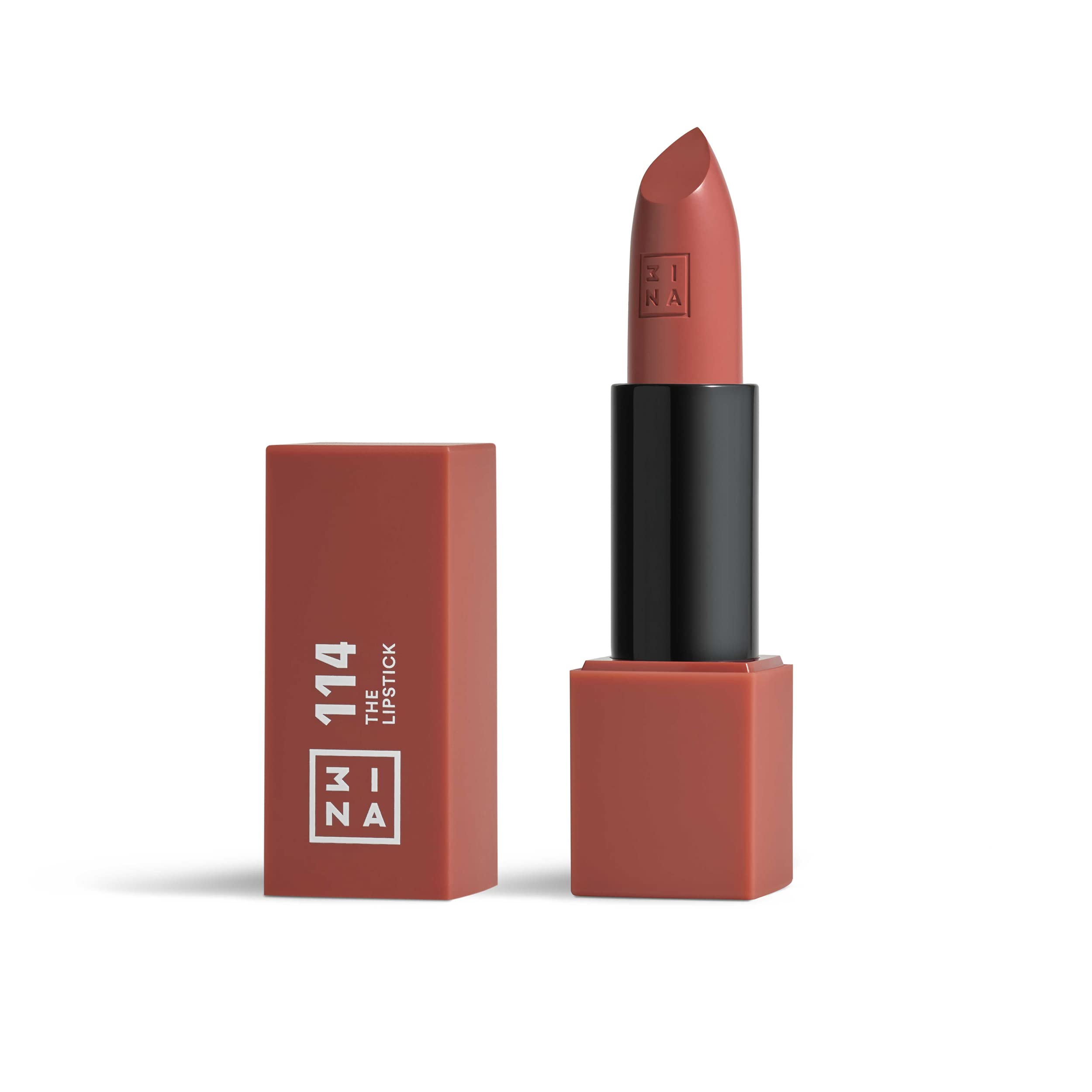 3INA MAKEUP - The Lipstick 114- Light Brown Lipstick with Vitamin E & Shea Butter - Long Lasting Matte Creamy Lip Colour
