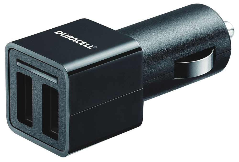 Duracell 4.8 A Compact Dual USB In-Car Charger - Black