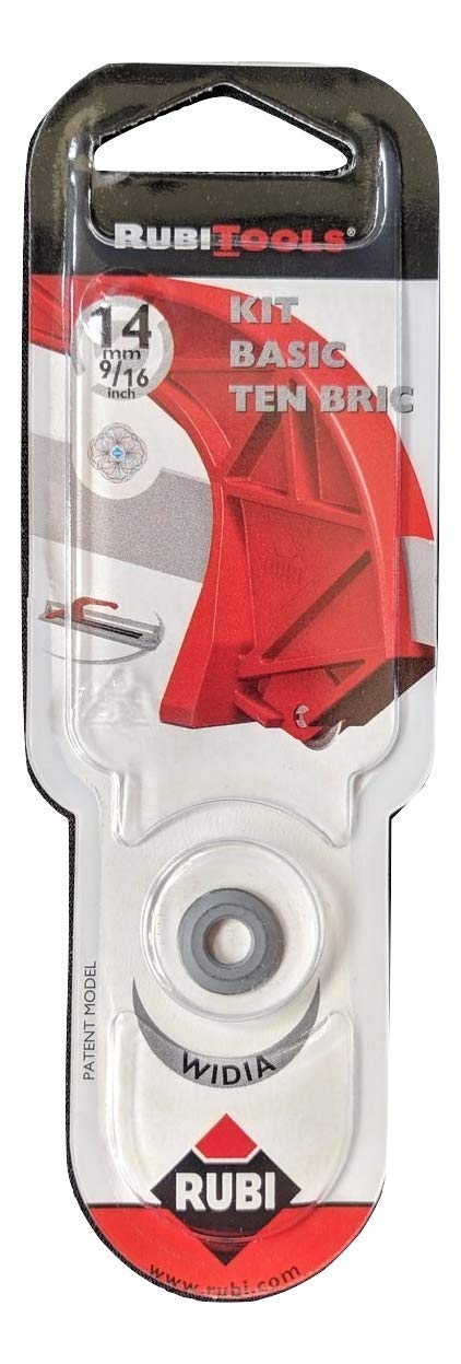 RUBI | 14 mm Carbide Scoring Wheel for Wall Tiles, Floor Tiles and Porcelain Tiles | 14 MM Plus Silver Scoring Wheel (09/16”) | High Resistance and Duration | for Standard Manual Tile Cutters