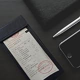 Luxylei Black PU Leather Restaurant Bill Holder Magnetic Closure Menu Holder view 4