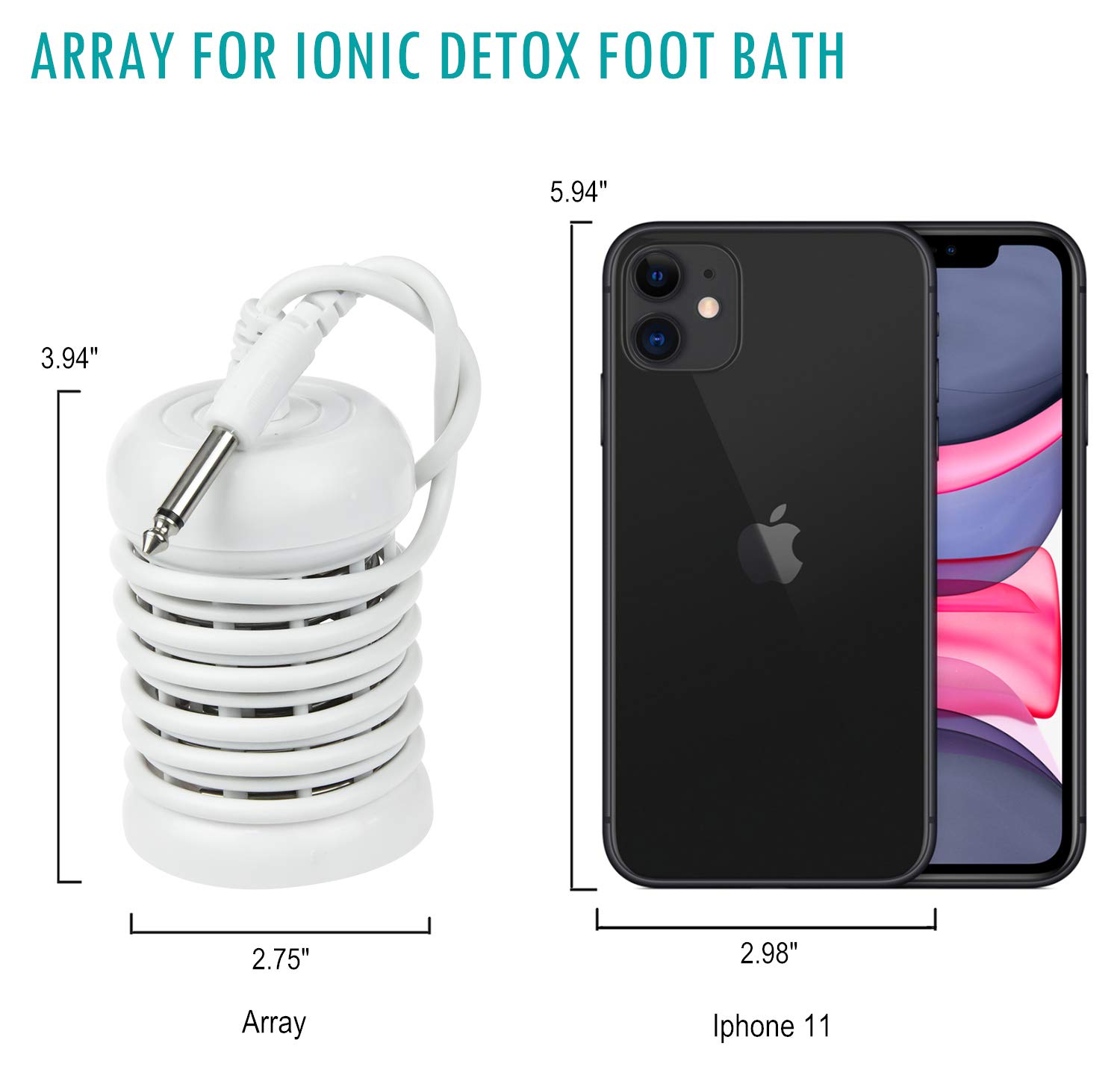 Ionic Detox Foot Bath, Detox Foot Spa Foot Detox Machine with Foot Basin for Home Use Beauty Salon Spa Club or As Holiday Travel Gift(2 White Arrays): Beauty