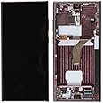 6.8" Original for Samsung S22 Ultra Touch Screen Display Digitizer S22Ultra 5G S908E S908E/DS S908U S908W S908B/DS LCD Screen Replacement (with red Frame and Back Cover)